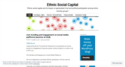 Desktop Screenshot of ethnicsocialcapital.wordpress.com