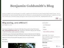 Tablet Screenshot of benjamingoldsmith.wordpress.com