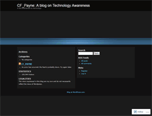 Tablet Screenshot of cfpayne.wordpress.com
