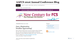 Desktop Screenshot of aafcsconference.wordpress.com