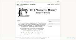 Desktop Screenshot of itsawonderfulmemory.wordpress.com