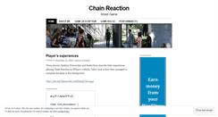 Desktop Screenshot of chainreactionstreetgame.wordpress.com