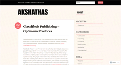 Desktop Screenshot of akshathas.wordpress.com