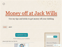 Tablet Screenshot of moneyoffatjackwills.wordpress.com