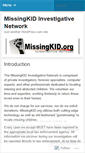 Mobile Screenshot of missingkidinvestigativenetwork.wordpress.com