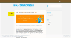 Desktop Screenshot of icdlcertifications.wordpress.com