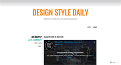 Desktop Screenshot of designstyledaily.wordpress.com