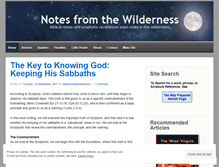 Tablet Screenshot of notesfromthewilderness.wordpress.com