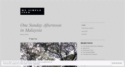 Desktop Screenshot of mysimpleinfo.wordpress.com