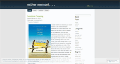 Desktop Screenshot of esthermoment.wordpress.com
