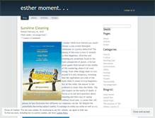 Tablet Screenshot of esthermoment.wordpress.com