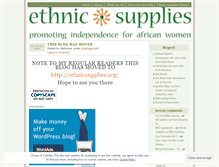 Tablet Screenshot of ethnicsupplies.wordpress.com