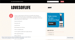 Desktop Screenshot of lovesoflife.wordpress.com