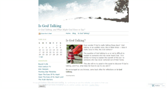 Desktop Screenshot of isgodtalking.wordpress.com