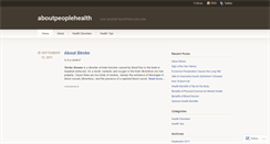 Desktop Screenshot of aboutpeoplehealth.wordpress.com