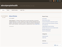 Tablet Screenshot of aboutpeoplehealth.wordpress.com