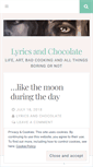 Mobile Screenshot of lyricsandchocolate.wordpress.com