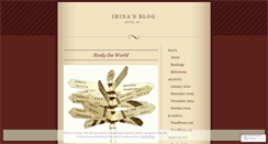 Desktop Screenshot of irina2009.wordpress.com