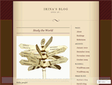 Tablet Screenshot of irina2009.wordpress.com