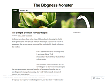 Tablet Screenshot of blognessmonster.wordpress.com