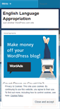 Mobile Screenshot of englishlanguageappropriation.wordpress.com