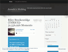 Tablet Screenshot of jcow81.wordpress.com