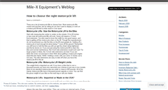 Desktop Screenshot of milexequip.wordpress.com