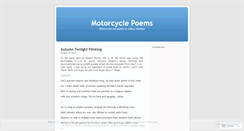 Desktop Screenshot of motorcyclepoems.wordpress.com