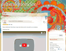 Tablet Screenshot of culturalchronicles.wordpress.com
