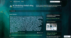 Desktop Screenshot of bcmarketingglobal.wordpress.com