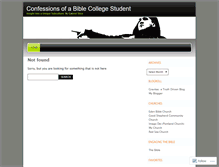 Tablet Screenshot of confessionsofabiblecollegestudent.wordpress.com