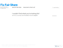 Tablet Screenshot of fixfairshare.wordpress.com