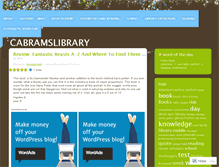 Tablet Screenshot of cabramslibrary.wordpress.com