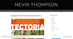 Desktop Screenshot of nevinthompson.wordpress.com