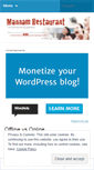 Mobile Screenshot of mannamrestaurant.wordpress.com