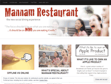 Tablet Screenshot of mannamrestaurant.wordpress.com