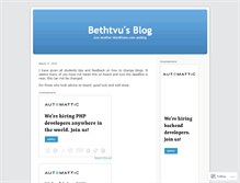 Tablet Screenshot of bethtvu.wordpress.com