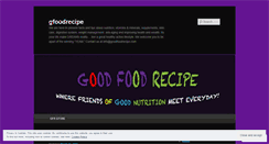 Desktop Screenshot of gfoodrecipe.wordpress.com