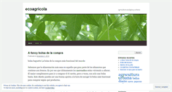 Desktop Screenshot of ecoagricola.wordpress.com