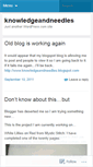 Mobile Screenshot of knowledgeandneedles.wordpress.com