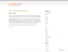 Tablet Screenshot of expeditionsays.wordpress.com