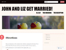 Tablet Screenshot of johnandlizgetmarried.wordpress.com