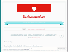 Tablet Screenshot of livelearnmature.wordpress.com
