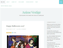 Tablet Screenshot of animevestige.wordpress.com