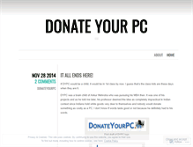 Tablet Screenshot of donateyourpc.wordpress.com