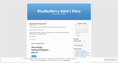 Desktop Screenshot of bluebayberryblog.wordpress.com