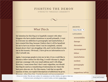 Tablet Screenshot of fightingthedemon.wordpress.com