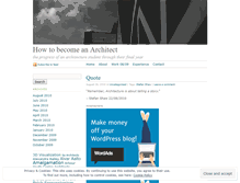 Tablet Screenshot of howtobecomeanarchitect.wordpress.com