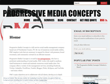 Tablet Screenshot of progressivemediaconcepts.wordpress.com