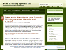 Tablet Screenshot of pennrecoverysystemsinc.wordpress.com